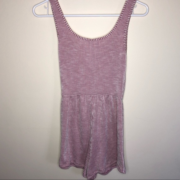 Caution To The Wind Striped Button Front Romper Size Small - Picture 3 of 8